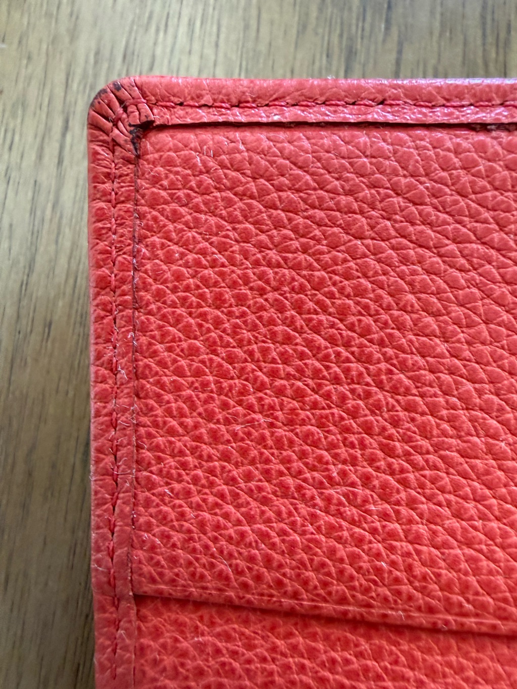 Longchamp Red Leather Continental Wallet — image 4 of 8